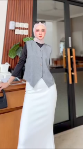 ARUMI VEST WANITA TERBARU VEST BASIC WANITA ROMPI BLEZER SEMIWOLL LUXURY