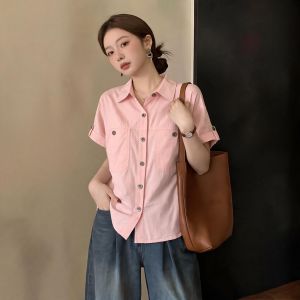 Áo Polo Phong Cách Hợp Thân Màu Hồng Cho Phụ Nữ Mùa Hè