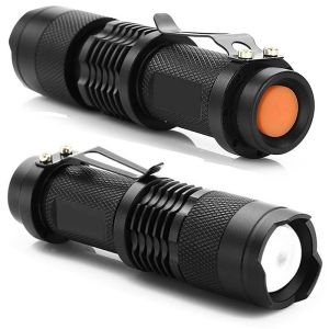 Al Alloy Flashlight Mini LED Flashlight Torch with 3 Lighting Modes Led Torch Outdoor Adjustable Focus Zoom Light Camping Lamp