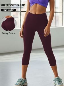 High Waisted Yoga Pants for Women Capri Pants Super Soft No See Through Workout Running Home Lounge Leggings