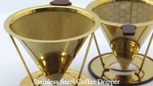 One Two Cups Saringan Kopi Stainless Steel Filter V60 Large - F-412