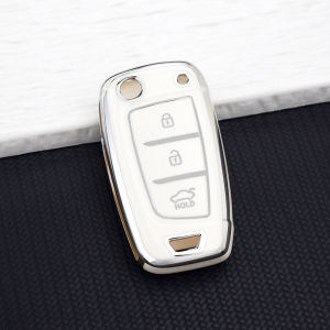 TPU Car Flip Key Case Cover Holder Shell for Hyundai Elantra Solaris Tucson I30 I35 I40 KONA Genesis Santa Fe Azera
