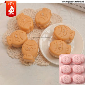 [COD] Cetakan Silikon Ikan TAIYAKI FISH 6 Lubang  / Cetakan Ikan / Cetakan Kue Bolu Coklat Puding Karakter lucu FOOD GRADE / CUISINE