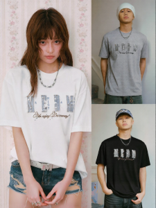 MEDM | Retro Jeans Patch Embroidery T-shirt