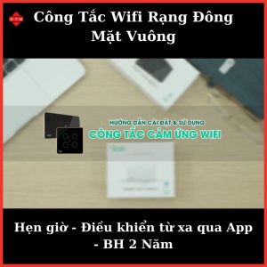 Công Tắc Thông Minh Wifi Rạng Đông Mặt Vuông - Công Tắc Cảm Ứng 1234 Nút Điều Khiển Hẹn Giờ Từ Xa Qua App Giọng Nói