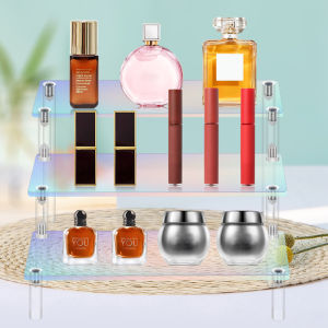 Colorful Acrylic Display Stand Multifunctional Transparently Storage Rack for Cupcake Perfume Doll Jewelry Decor Organzier