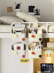 ชั้นวางของแบบแขวนสำหรับห้องน้ำและครัว อุปกรณ์จัดระเบียบบ้าน ชั้นวางของแบบแขวนไร้ร่องรอย พลาสติก เหมาะกับเด็ก