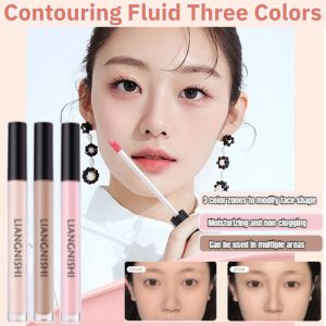 Three Colors Liquid Highlighter Contouring Blush Liquid  Waterproof Sweatproof Natural Looking