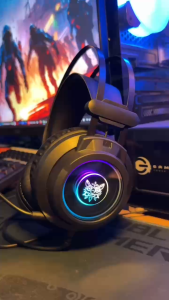 ONIKUMA X80 Headset for Gaming ระบบ Visual 7.1 Chroma RGB หูฟังเกมมิ่ง หูฟัง gaming มีไมโครโฟน ไฟ RGB Abyss กระจก