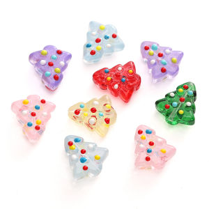 1 cái 15x16 Mét handmade đầy màu sắc tráng men giáng sinh Tree hạt Chụp đèn thủy tinh quyến rũ hạt cho vòng tay tự làm đồ trang sức thủ công làm