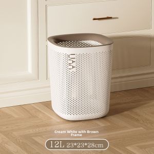 Aesthetic Openwork Trash Bin No Lid With Pressure Ring