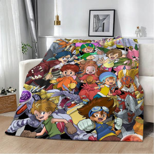 Bandai | D-Digimon Adventure Classic Movie 3D Flannel Blanket Soft Throw Blanket Art For Home Decor Bedroom Bed Sofa Picnic Fans Gift
