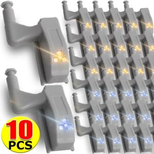 10Pcs LED Inner Hinge Lamps Universal Under Cabinet Wardrobe Cupboard Sensor Night Lights Kitchen Bedroom Closet Wireless Lamp