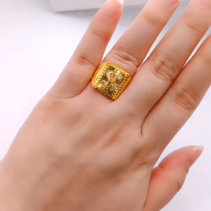 Yon Hing Cincin Dollar Saiz 17 Emas 916