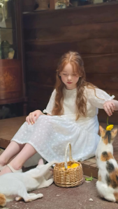 Girls’ Double Ribbon Shirred Strap Dress – Korea’s Premium Kidswear by I LOVE J (Ages 4–12)