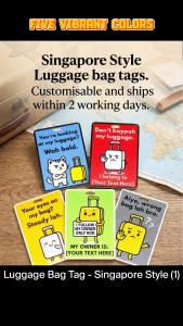 Luggage bag tag - Singapore style (1) - With Customise and Gift Bundle options