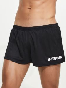 Seobean/Seobean Breathable Shorts Sports Men Summer Running Quick Dry Training Fitness Tied Pants