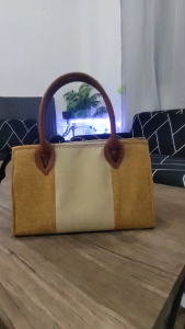 Franchescas bag collection tote bag with leather handle
