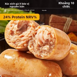 BIBIZAN | Xúc xích thịt gà ít béo high protein thay thế bữa ăn thể hình ăn liền từ ức gà chất lượng cao cho chế độ ăn uống lành mạnh