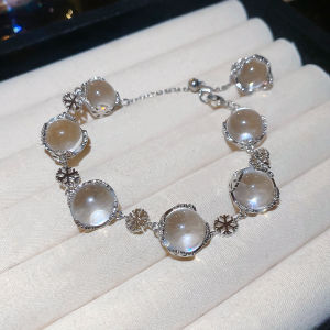 UOSU | Coldness Style Simple Gentle Personality Crystal Bead Snowflake Bracelet Niche Light Luxury High-End Party Accessories Women