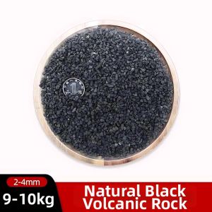 JI-TOP | Black Natural Volcanic Stone Fish Tank Filter Substrate Granules