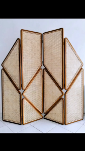 sketsel penyekat divider ruangan modern minimalis kombinasi rotan jati jepara