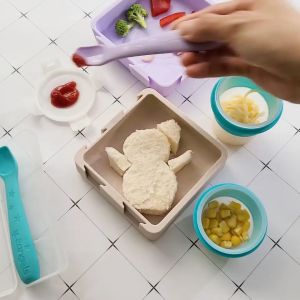 2Angels Silicone 2in1 Pack N Go Puzzle Plate - Kotak Makan Anak