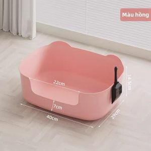 Jiaxun | Hộp Cát Bán Kín Cho Mèo Chống Bắn Ra