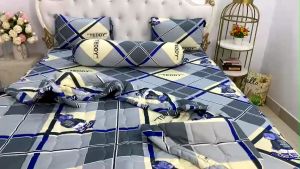 [HCM]Bộ Drap thun Hàn Quốc loại 1 có mền 5 món ( 1 drap + 1 chăn chần bông + 3 áo gối) hoặc mền lẻ