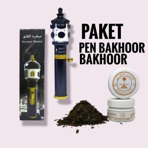 paket PEN BAKHOOR pen buhur incense burner portable dan bukhur maghribi