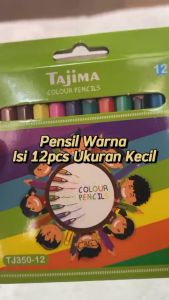 Crayon Pensil Warna 12 pcs Ukuran Kecil / Collor Pencil Paper Box Classic / D C