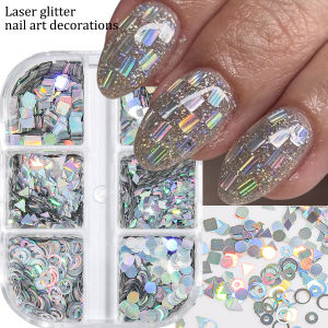Diamond and rectangular sequin nail art accessories retro floral patchwork sequin nail art DIY versatile sequins.