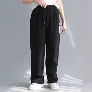Casual Trend Versatile Loose Straight Drawstring Ties Mens Slim Sweat Pants