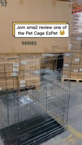 EZPET Sangkar Kucing Besar Murah Sangkar Anjing Sangkar Haiwan Boleh Lipat Roda Besi Kukuh Foldable Pet Cage for Cats and Dogs Bold Metal with Wheels Multi-Level Cage Pet Crate Pet Kennel Large Pet Cage 宠物笼 可折叠猫狗笼 带轮铁笼