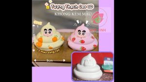 Tô Tượng Thạch Cao Shin Cục Shit Size Nhỏ - [CHƯA KÈM CỌ VÀ MÀU] - Tượng Thạch Cao Trắng Decor