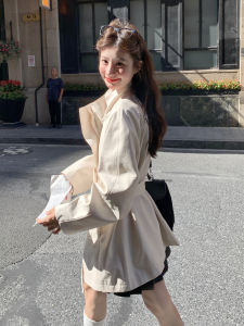 Slimming Effect British Style Womens Coat Khaki Mid-Length Fashion Outerwear Autumn New Arrival Comfortable Polyester Fiber