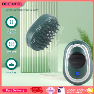 DECINIEE Mini Electric Scalp Head Massager Vibration Hair Growth Serum Oil Rechargeable Electric Hair Brush Electric Massage Comb Scalp Applicator Liquid Guiding Comb-4 Gears