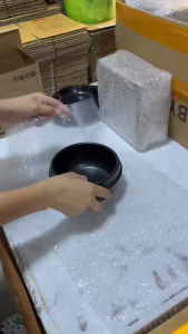 ชามหินเกาหลี หม้อดินเผา หม้อเกาหลีซุปเกาหลี หม้อหินพร้อมถาด