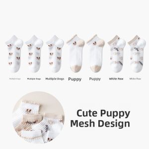 miiow | Womens Summer Breathable Sports Low Cut Short Socks Anti-slip Deodorant Thin Cartoon Boat Socks MiiOW Cat Person Cotton Nylon Blend