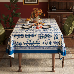 ZISHI | Waterproof Oil-Proof Wash-Free Elegant American Rustic Square Tablecloth