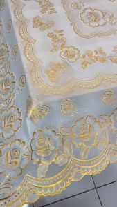 Taplak Meja makan Besar Uk 150x228cm Taplak Meja Tamu Jumbo Motif Bunga Bahan PVC Tebal Peremium D-P
