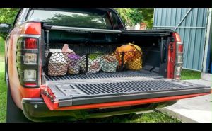Automotive Cargo Net 3 Pocket Trunk Net Organizer with Hooks Screws for SUVCarsPickup Truck Bed