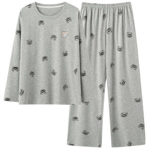 Bộ đồ ngủ nữ MiiOW vải cotton dài tay quần dài thoáng khí