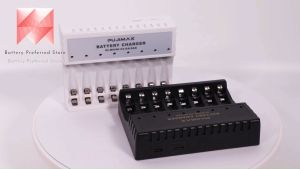 PUJIMAX 8-slot smart battery fast charger electric General 7 No. 5 rechargeable battery large capacity microphone fingerprint lock