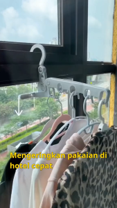 Gantungan Baju Portable 5 Lubang Rak Cantolan Lipat Gantung Hanger Pakaian 5in1/Gantungan Jemuran Portable