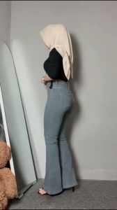 Highwaist Jeans Cutbray wanita - Jeans Wanita Cutbray Model Korean - Celana Panjang Wanita Style Outfit Terbaru