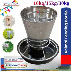 15/30KG capacity piglet feeder rabbit feeder automatic pig feeds feeder pig feeder heavy duty piglet feeder stainless steel sow pig feeder pakainan ng baboy auto feeder for pig piggery farm equipment piglet feed trough pig accessories nursery bed
