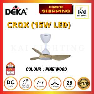 DEKA (NEW 2024) DEKA+ CROX 28" LED DC motor ceiling fan with remote control mini fan kipas siling