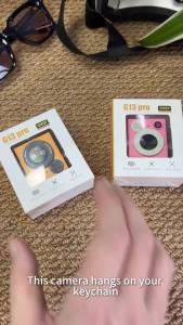 1080P HD Mini Thumb Camera Rotatable Flip Selfie Screen Auto Focus Portable Small Video Recording Device With Lanyard ABMF
