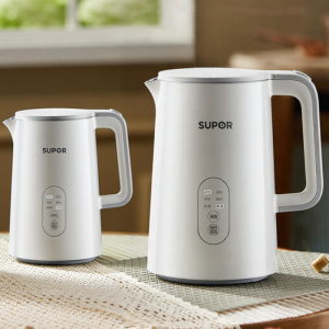 Supor | Supor Stainless Steel Electric Kettle with Multi-Stage Insulation Automatic Home Use Water Boiler Bottom Heating 1.5L Capacity